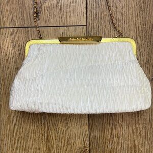 Le Regale White with Goldtone Hardware Vintage Evening Bag